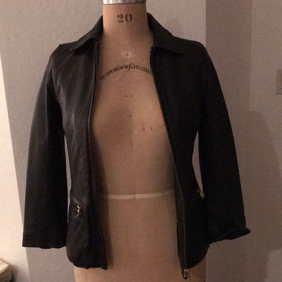 Andrew Marc black leather jacket, size xs - Picture 1 of 4